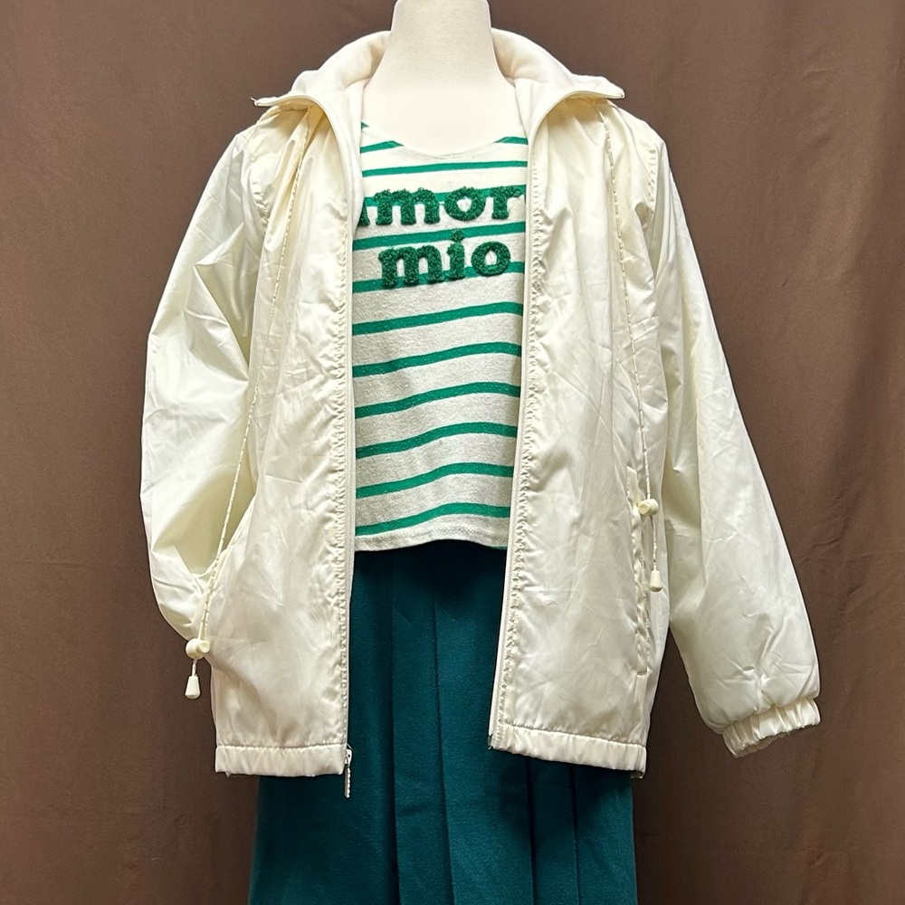 Long raincoat with hood fully lined